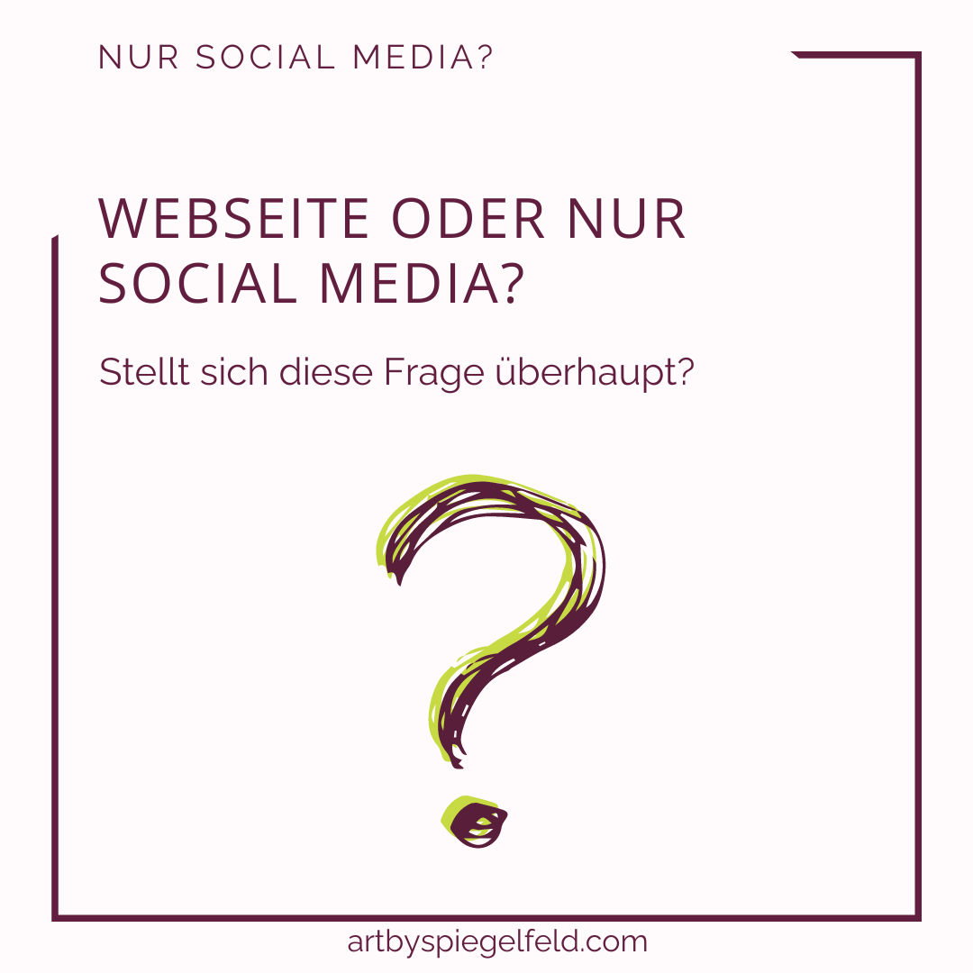 Blogartikel Webseite oder nur Social Media