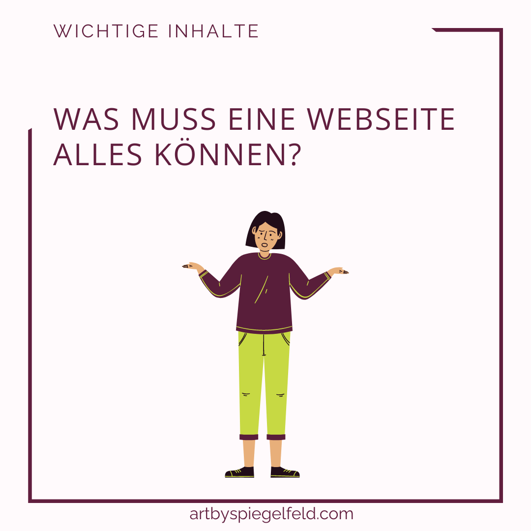 Blogartikel Wichtige Inhalte einer professionellen Webseite