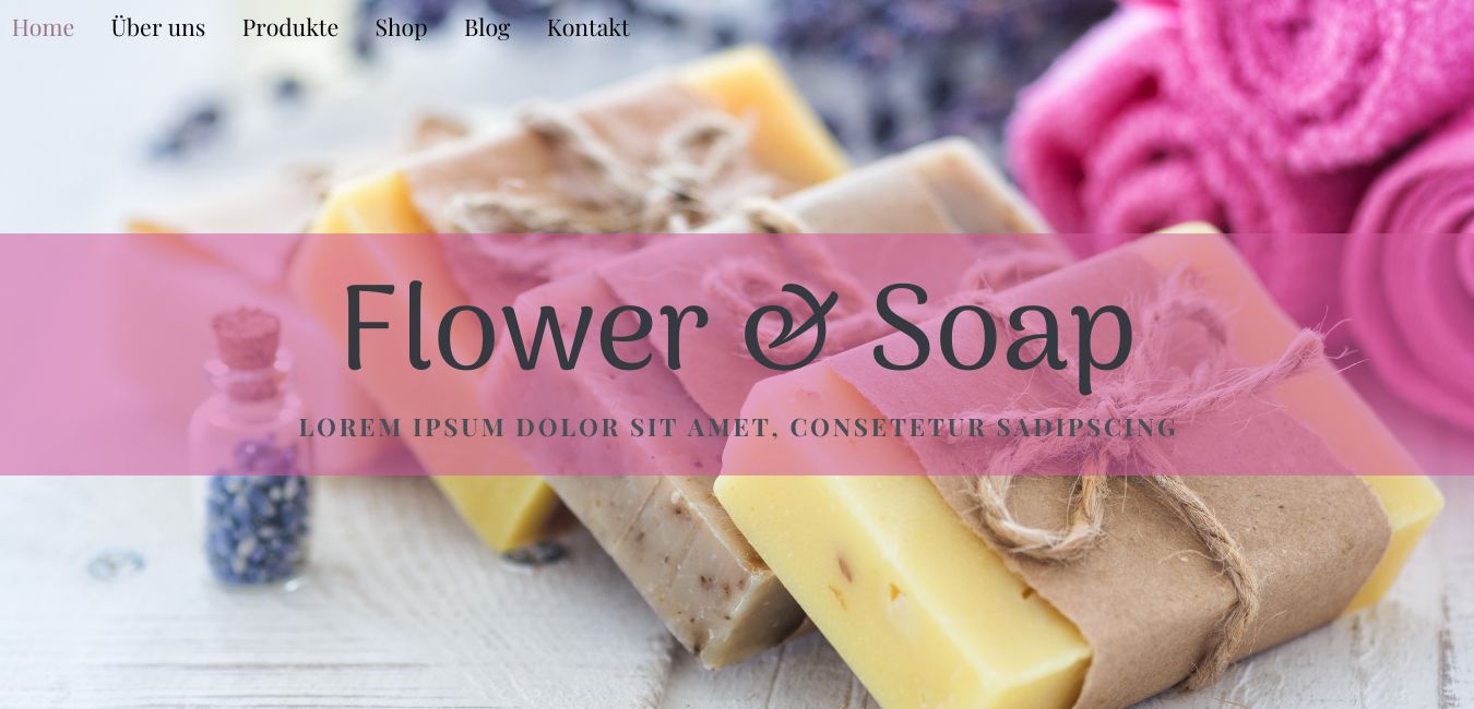 Webdesign-Idee "Flower&Soap"