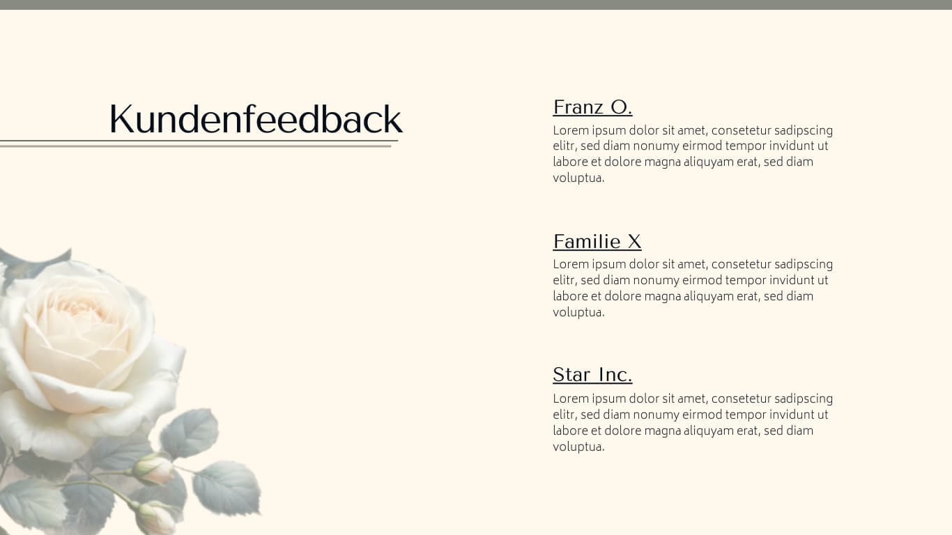 Webseite Kundenfeedback Testimonials