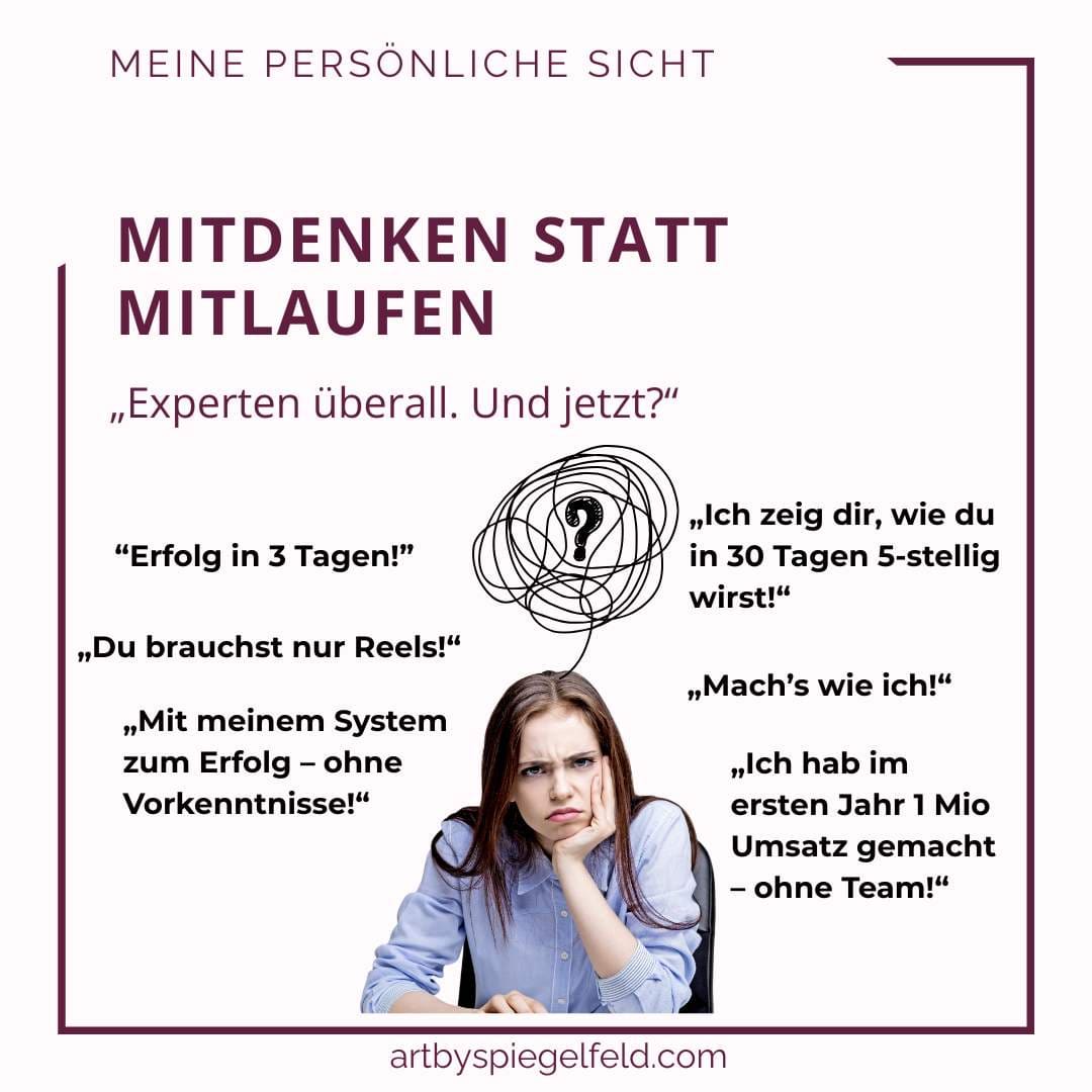 Mitdenken statt mitlaufen - warum man nicht jedem Experten blind vertrauen sollte