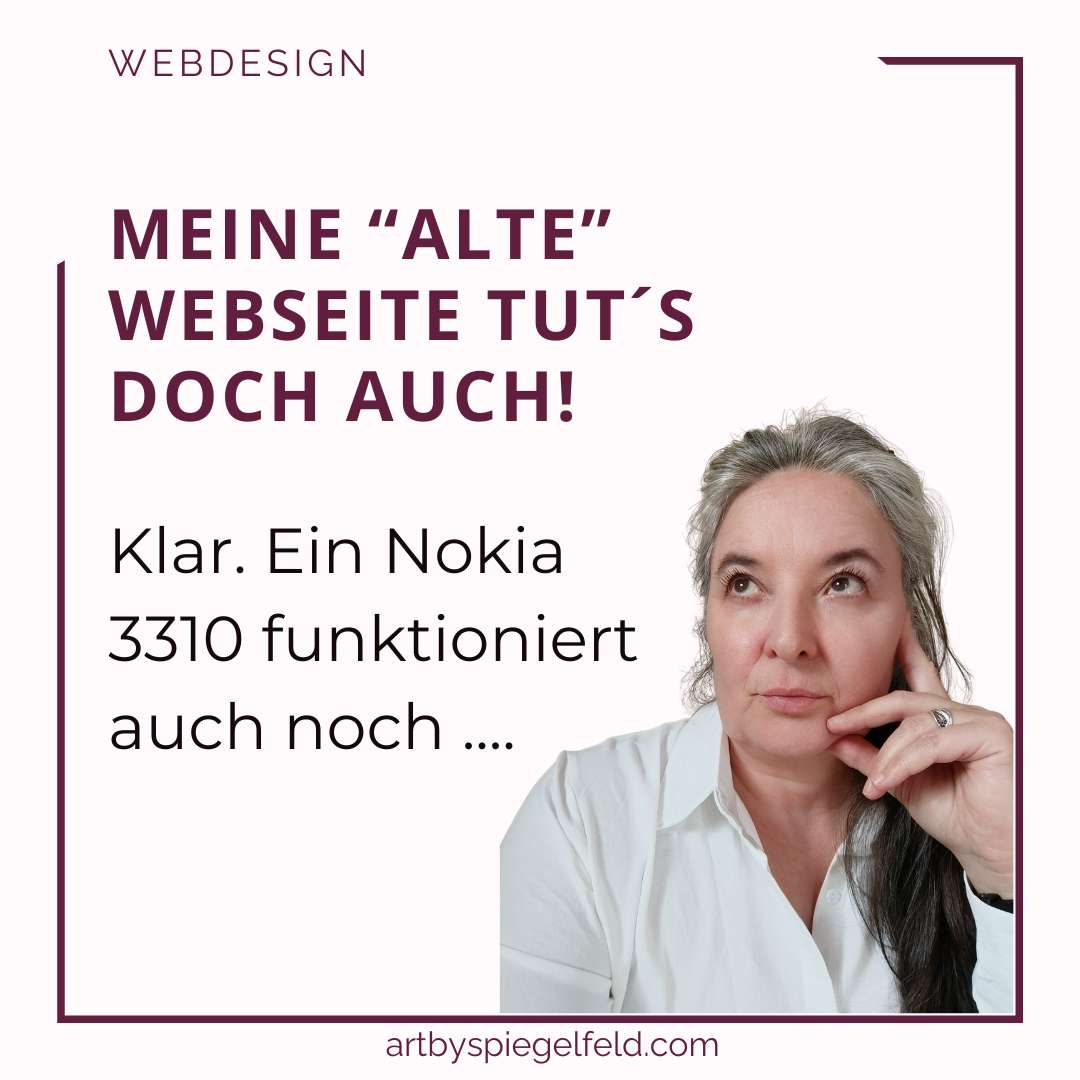 Symbolbild für veraltete Online-Auftritte und dringenden Webdesign-Bedarf.