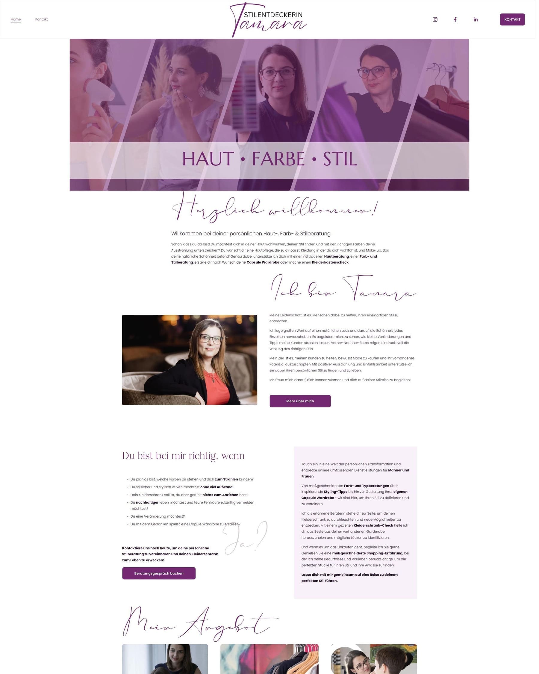 Beweisaufnahme: Eine Kundin, die endlich die Webseite hat, die ihr Business verdient.