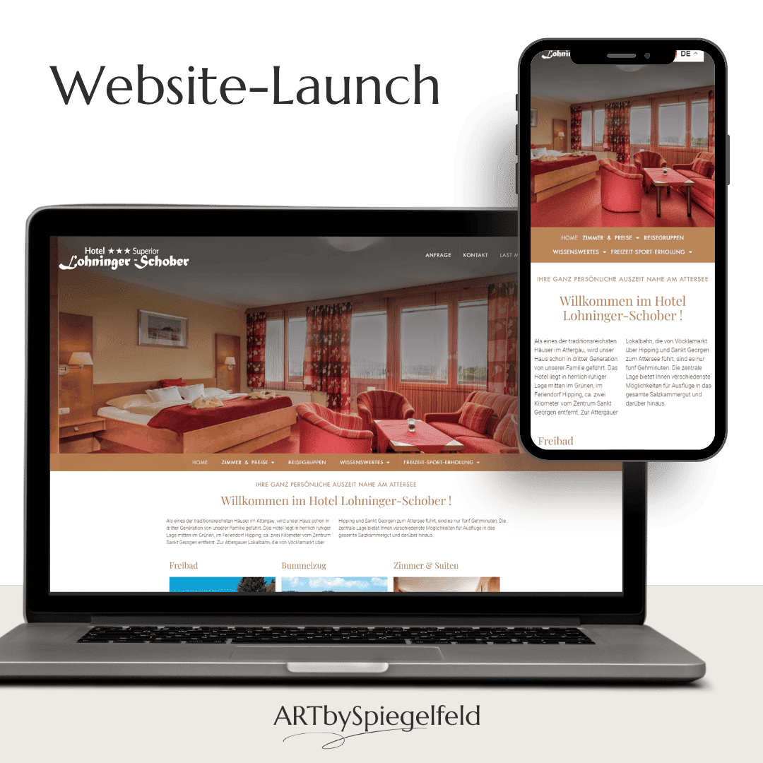 Webseite Re-Design für Hotel Lohninger-Schober in St. Georgen